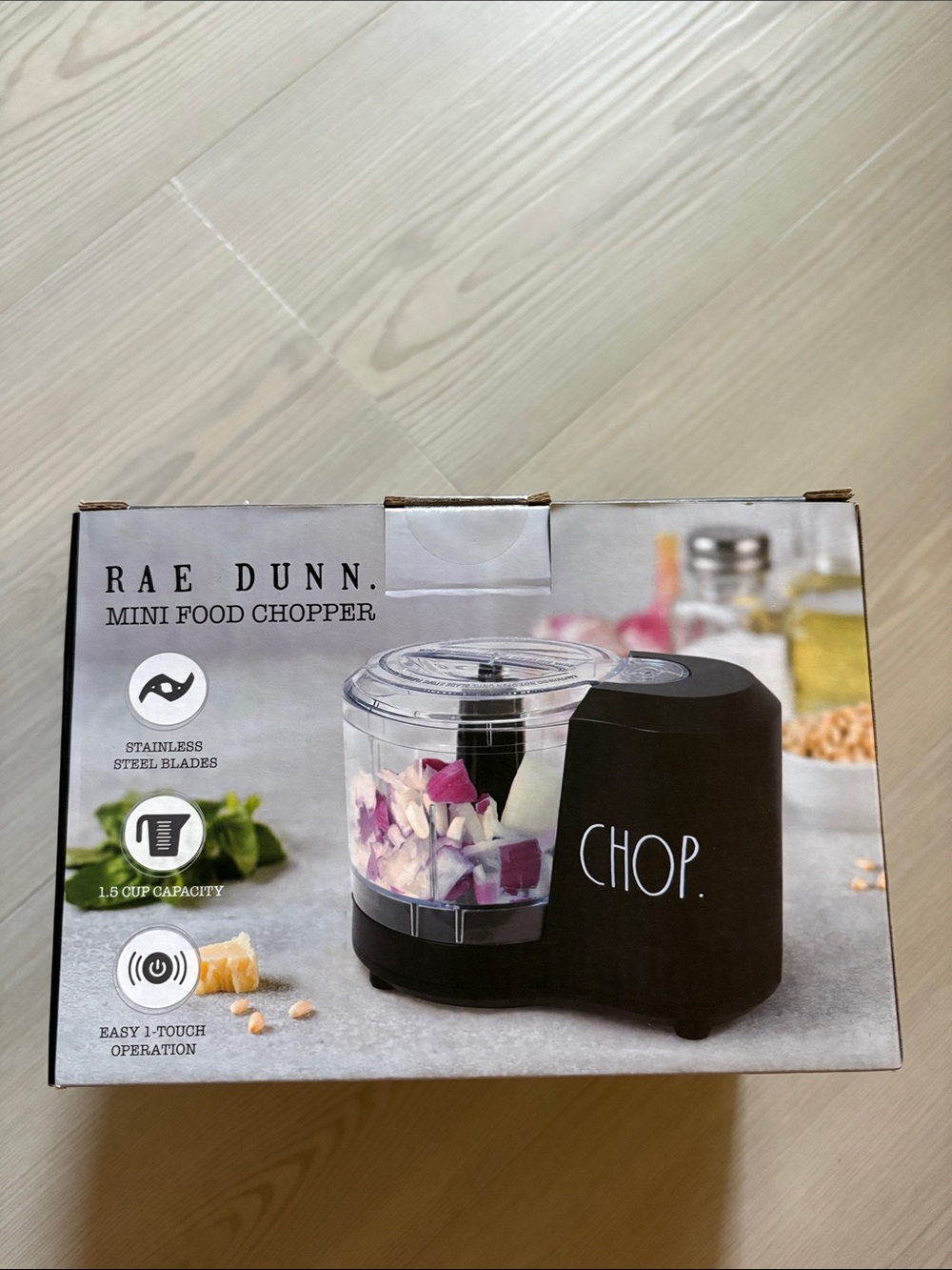 Rae Dunn Black Mini Food Chopper - CHOP. Countertop Prep Tool